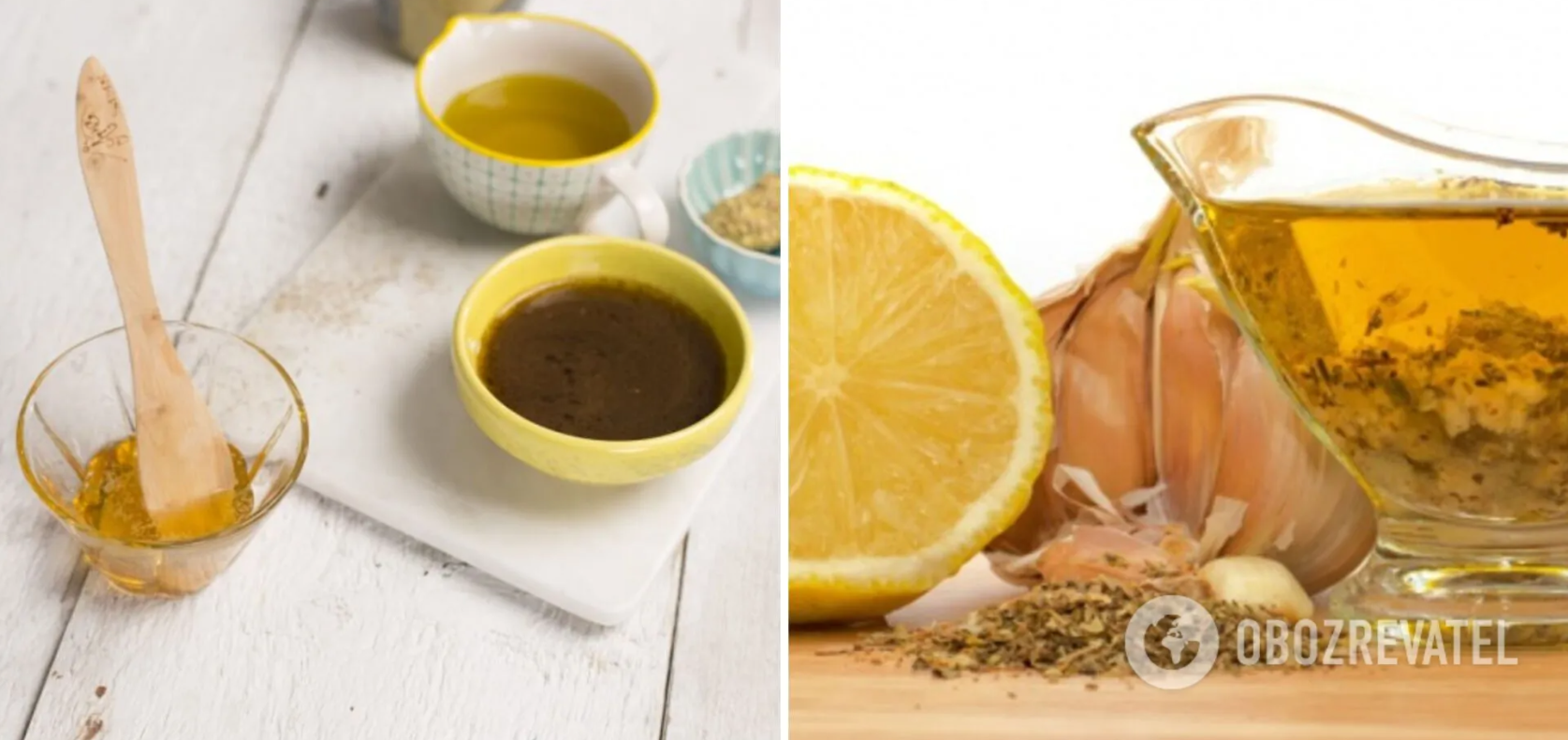 Заправка к салату с медом и лимонным соком