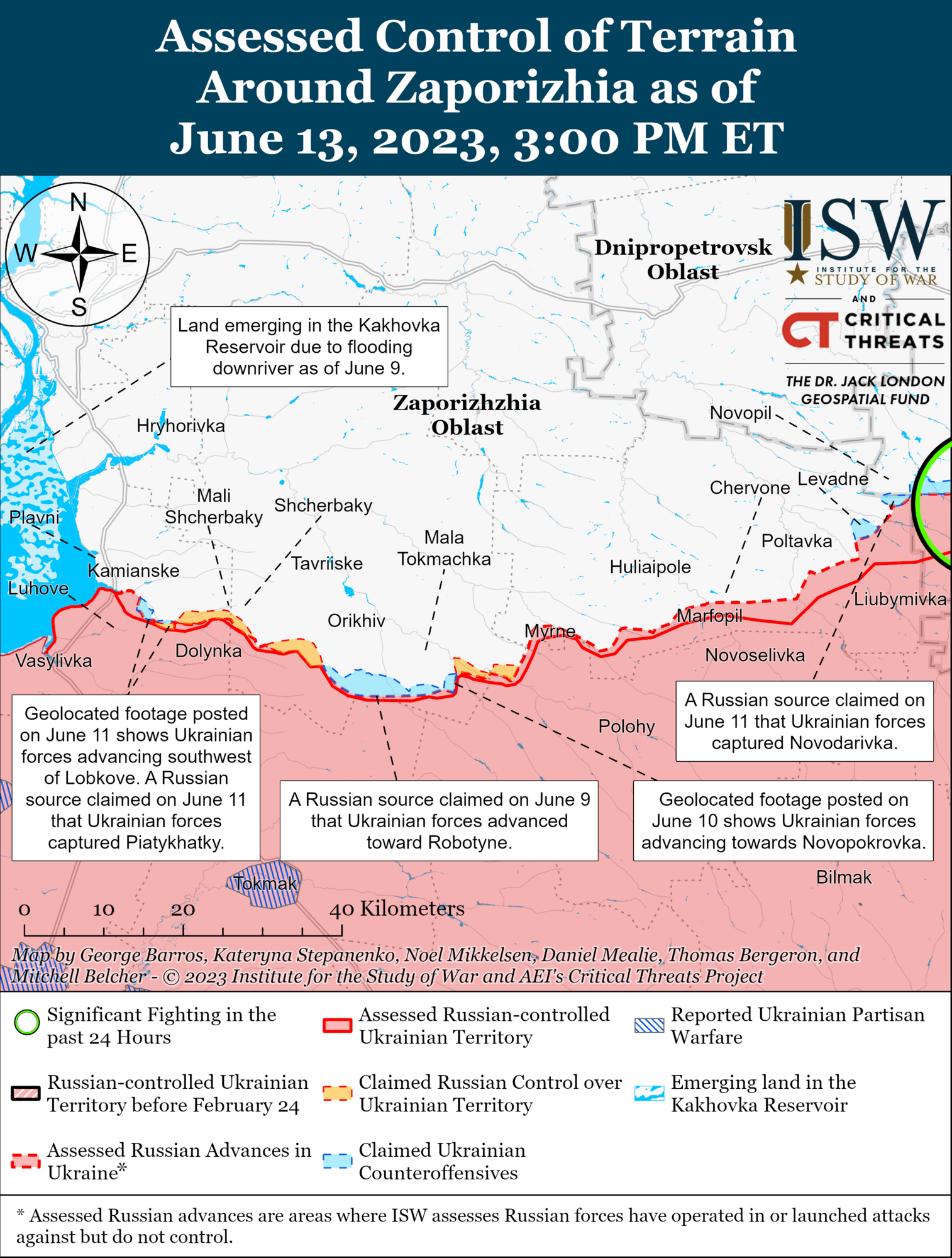ВСУ продолжают операции на нескольких направлениях, оккупанты атаковали украинских военных в районе Бахмута: анализ ISW