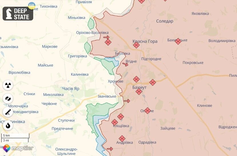 ЗСУ просунулись до 1 км у районі Вугледара, на низці напрямків йдуть бої: названо найгарячіші ділянки фронту. Карта