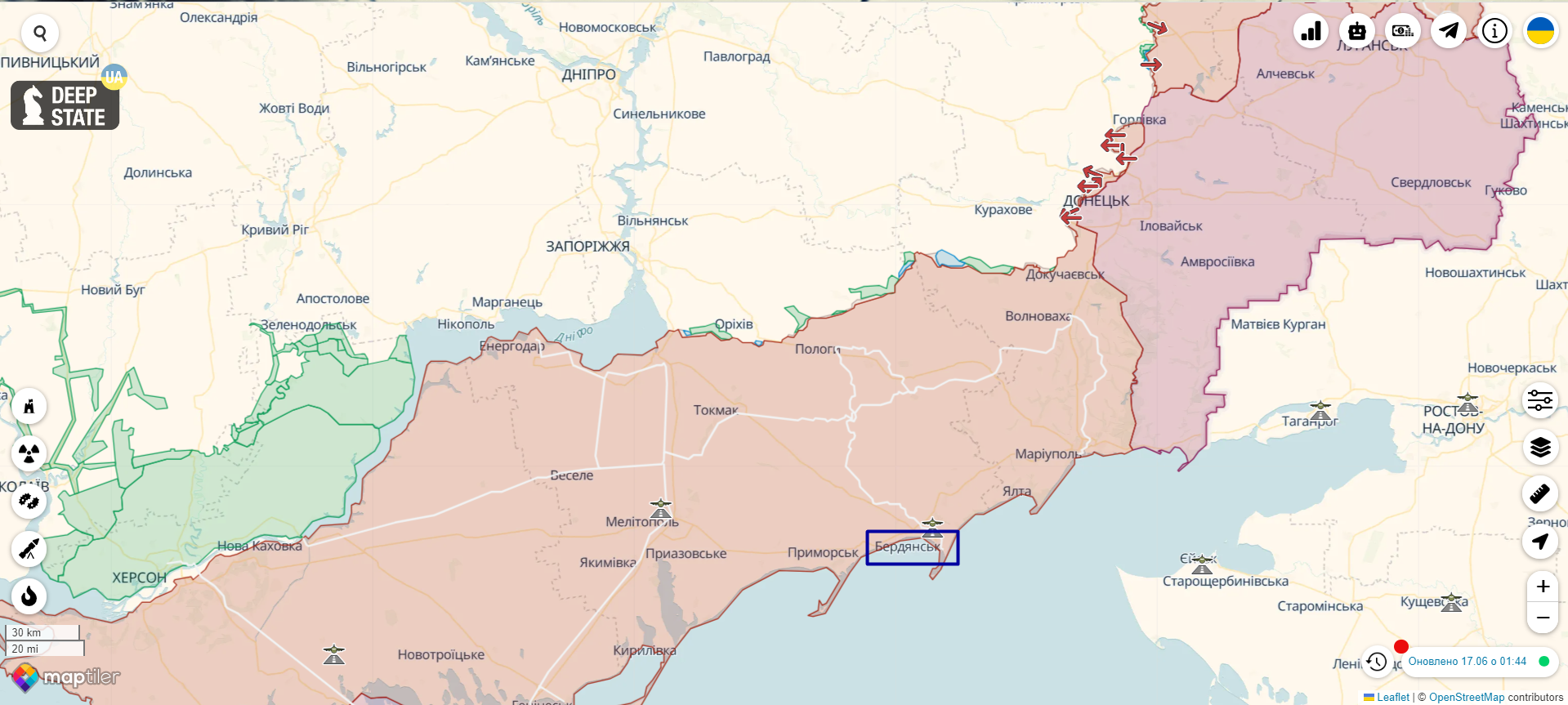 Розвідка Британії пояснила, чому РФ перекинула десятки вертольотів у Бердянськ  