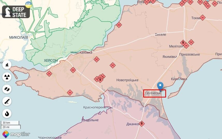 Повітряні сили підтвердили знищення складу БК окупантів під Генічеськом
