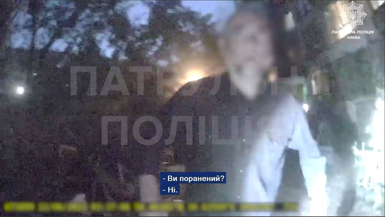 Патрульна поліція опублікувала відео перших хвилин після вибуху в багатоповерхівці Києва