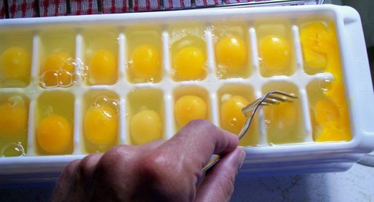 Заморожування яєць у формах для льоду