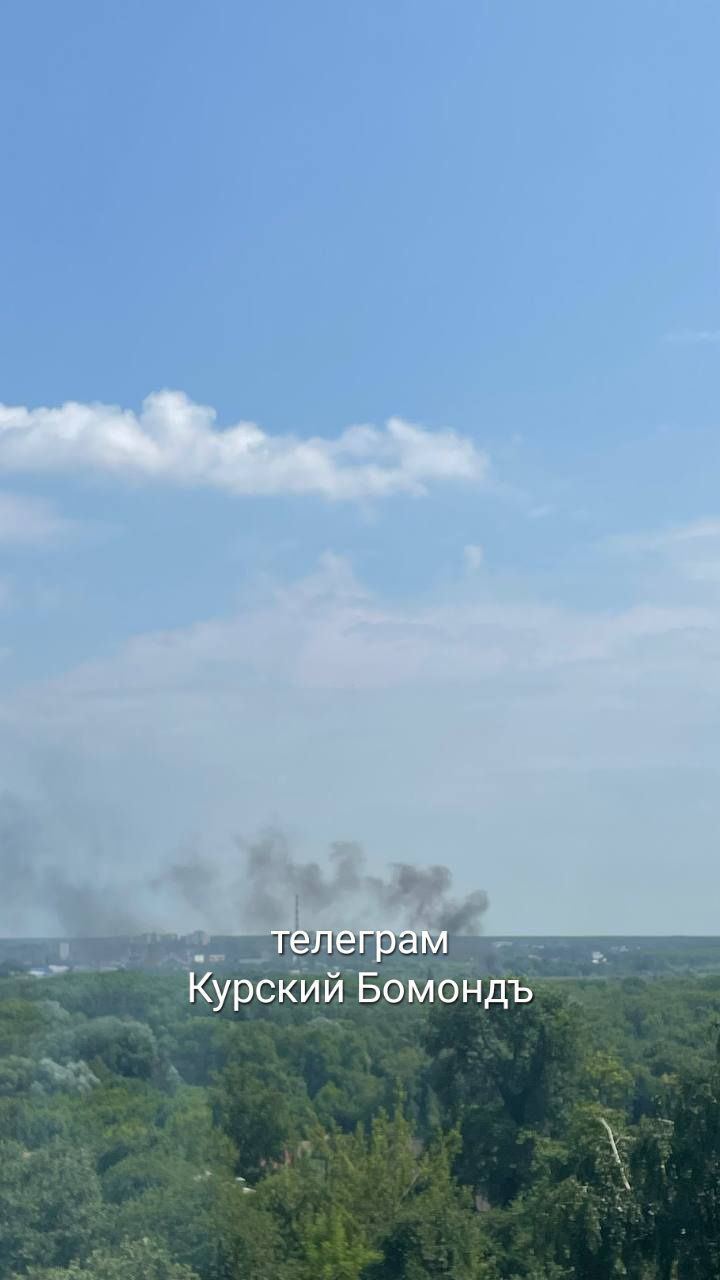 В Курске вспыхнул мощный пожар в районе железнодорожного вокзала, а в Москве горит мусоросортировочный комплекс. Фото