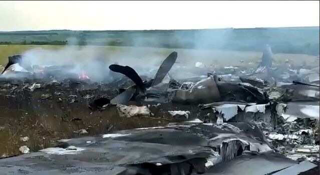 В сети показали обломки сбитого "вагнеровцами" самолета Ил-22: на борту были 10 человек. Фото и видео