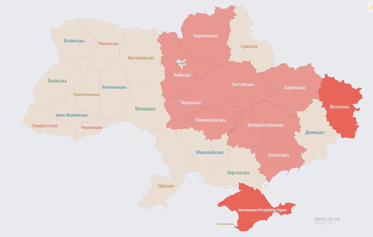 Россия осуществила пуски ракет по Украине, в части областей тревога: какие регионы в опасности. Карта