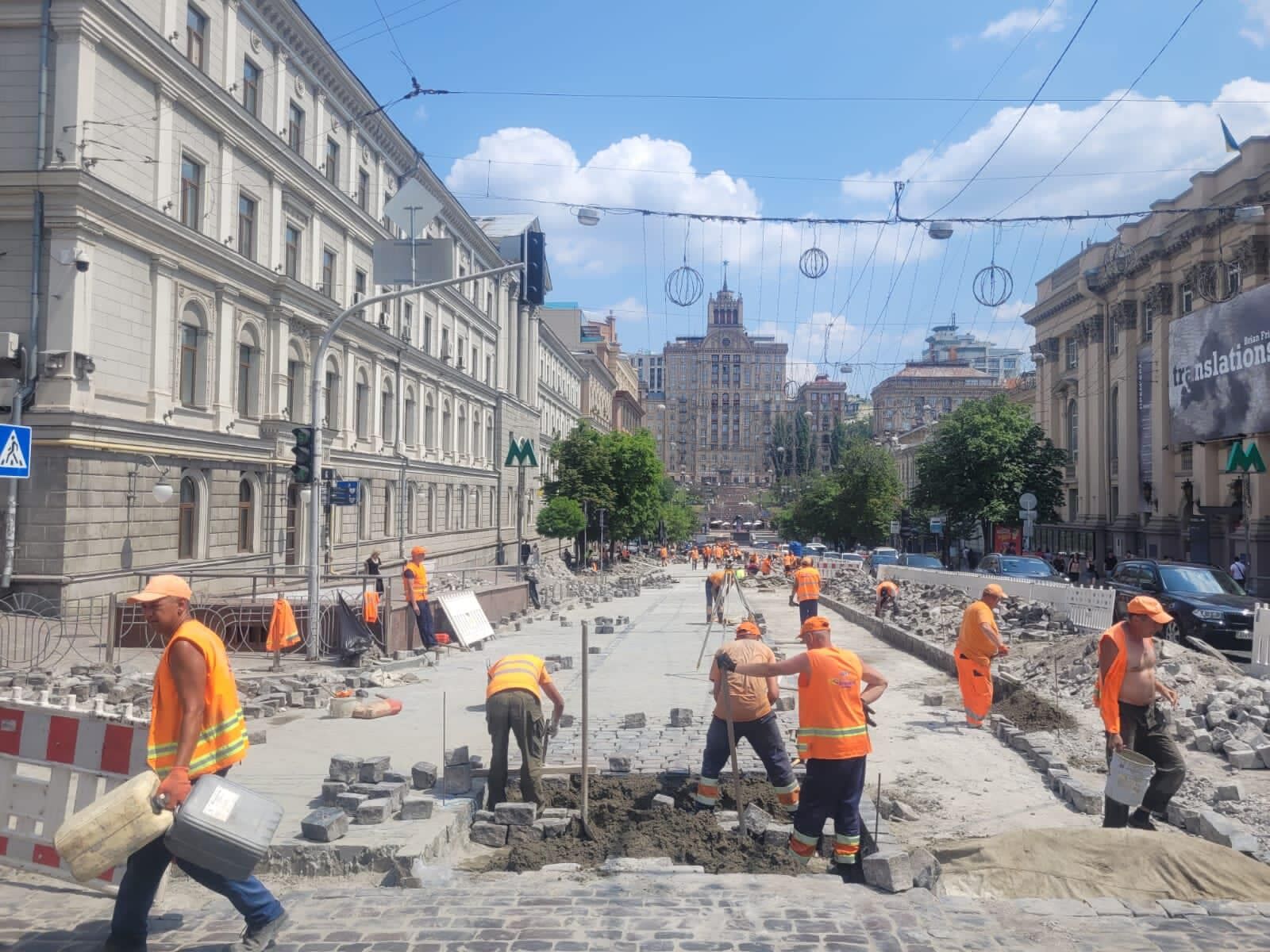 У КМДА розповіли про ремонт дороги на вулиці Богдана Хмельницького в Києві. Фото