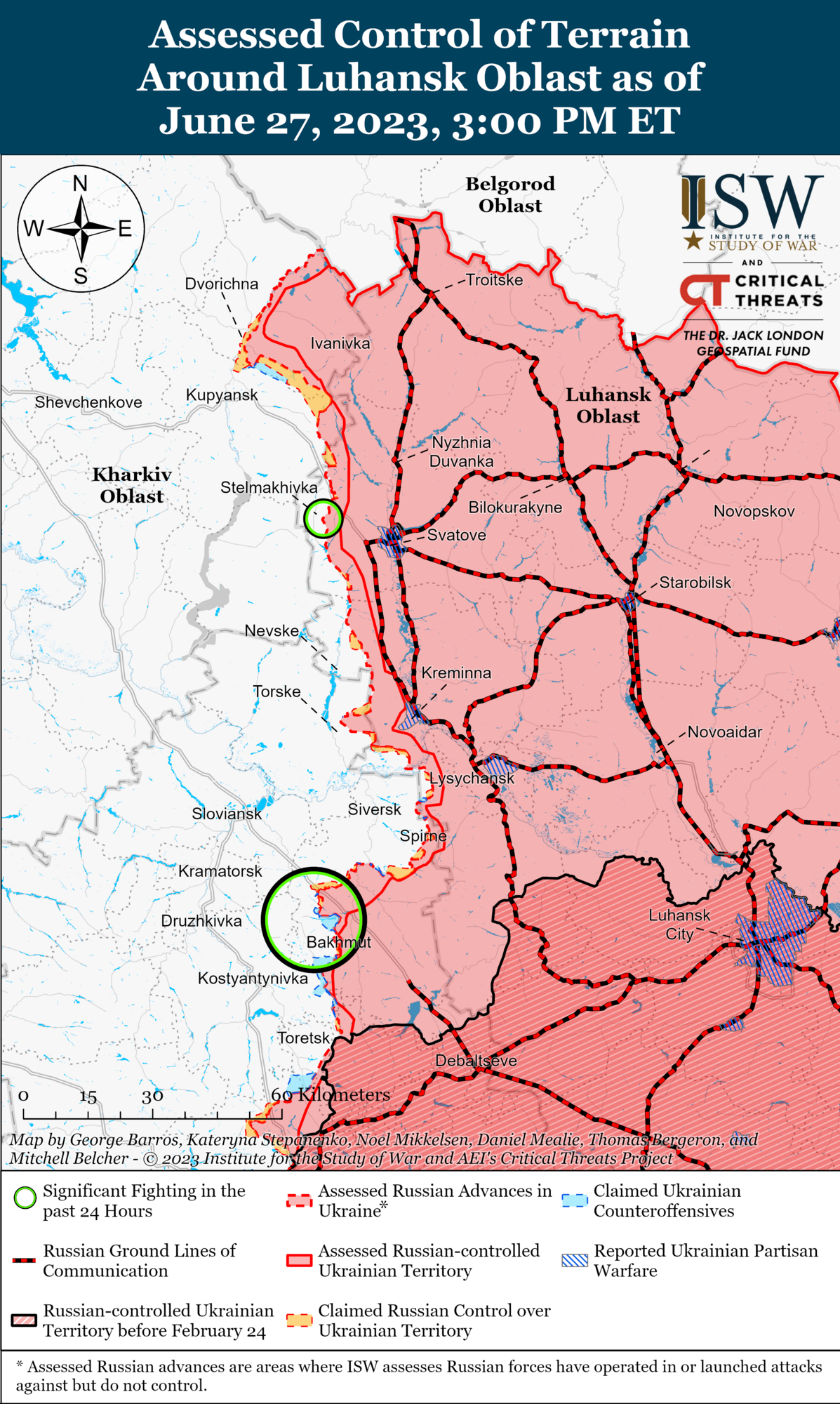 Линия фронта, Харьковская и Луганская области