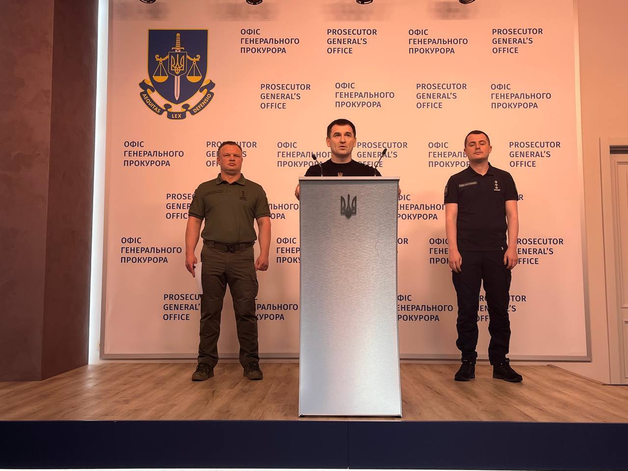 Представники СБУ, ОГПУ та ДБР на брифінгові щодо справи Сергія Алєксєєва.