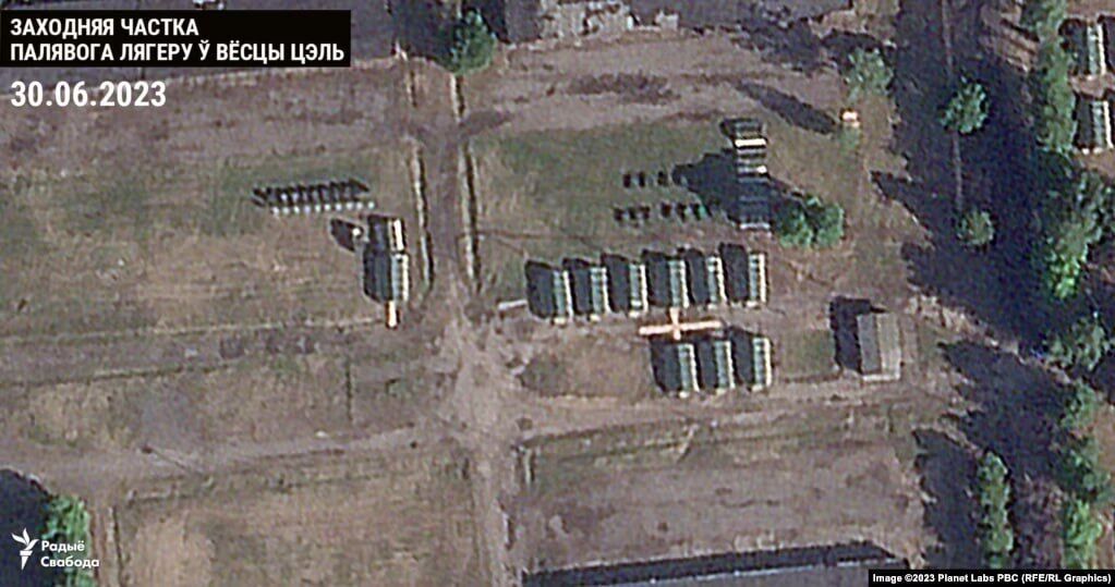В Беларуси построили полевой лагерь, где могут разместить ЧВК "Вагнер". Спутниковое фото