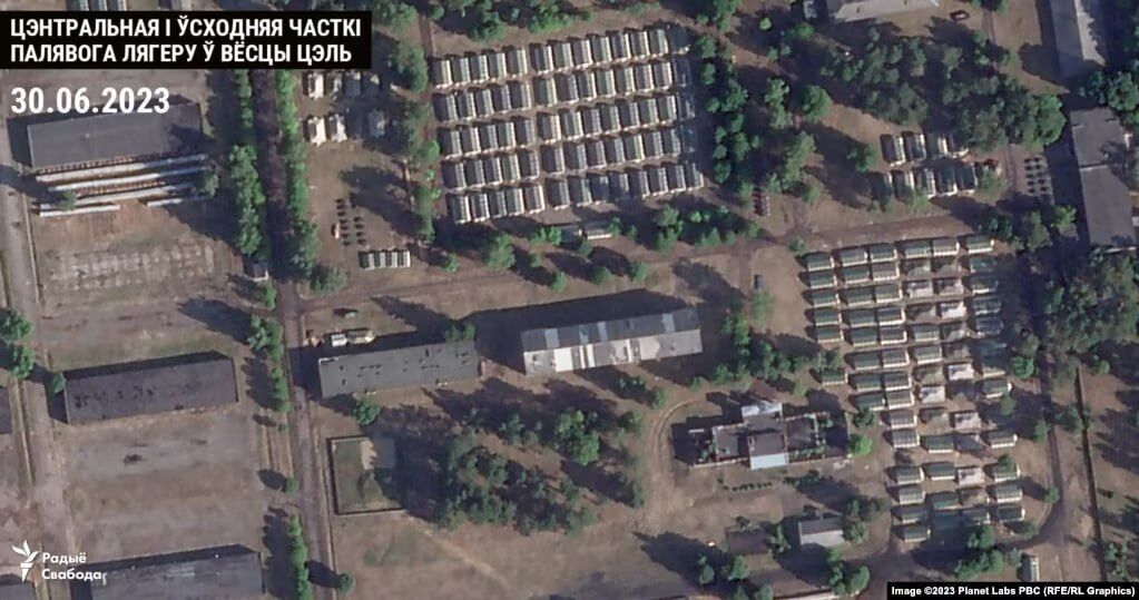 У Білорусі побудували польовий табір, де можуть розмістити ПВК "Вагнер". Супутникове фото