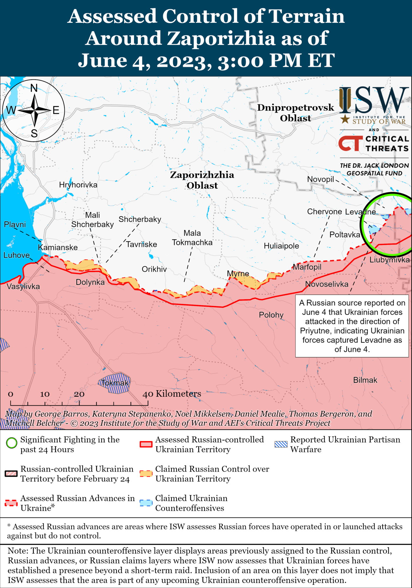 ЗСУ зберігають позиції на південному заході Бахмута і провели локальні атаки на Запоріжжі: аналіз бойових дій від ISW