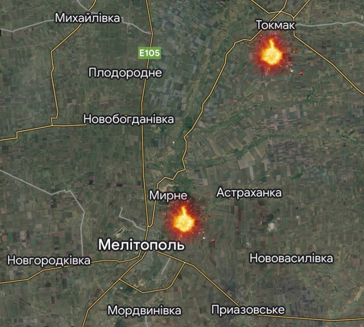 В Мирном и Токмаке на Запорожье "бавовна": один из взрывов раздался возле воинской части оккупантов