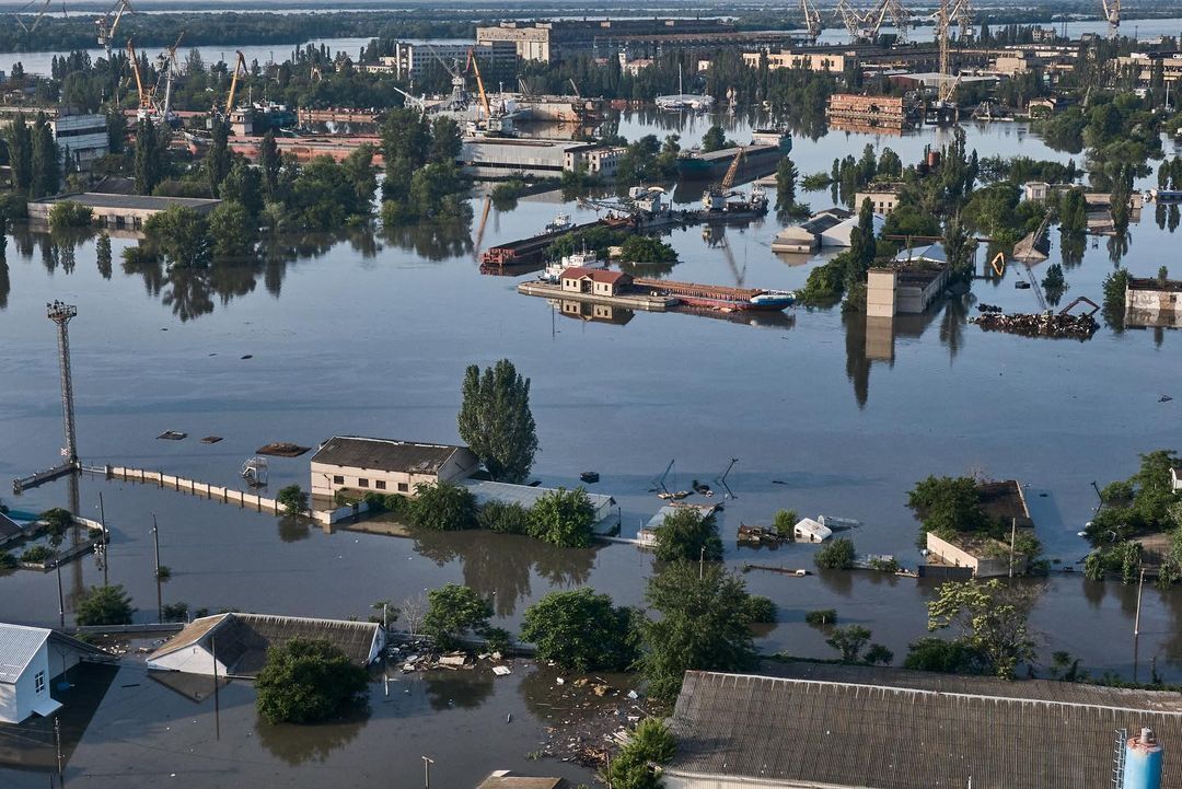 Как выглядит затопленный район Херсона после взрыва Каховской ГЭС: фото и видео, снятые с высоты