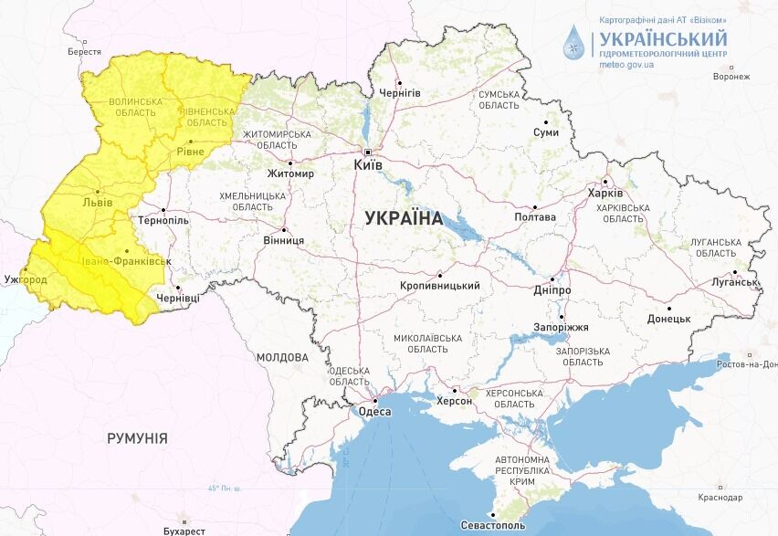 Частину України накриють грози: де розгуляється негода. Карта