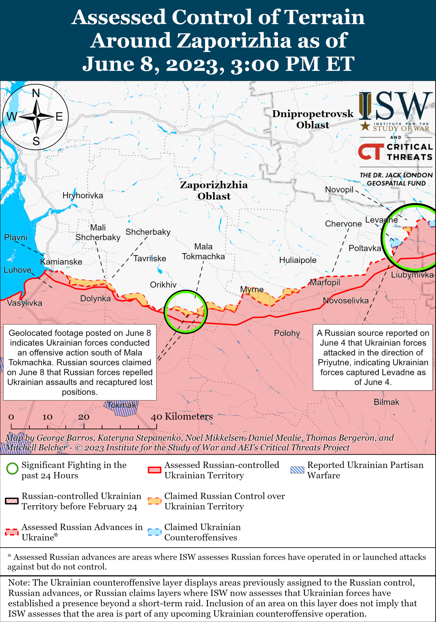 ЗСУ провели контрнаступальні операції на трьох ділянках фронту і досягли тактичних успіхів – ISW