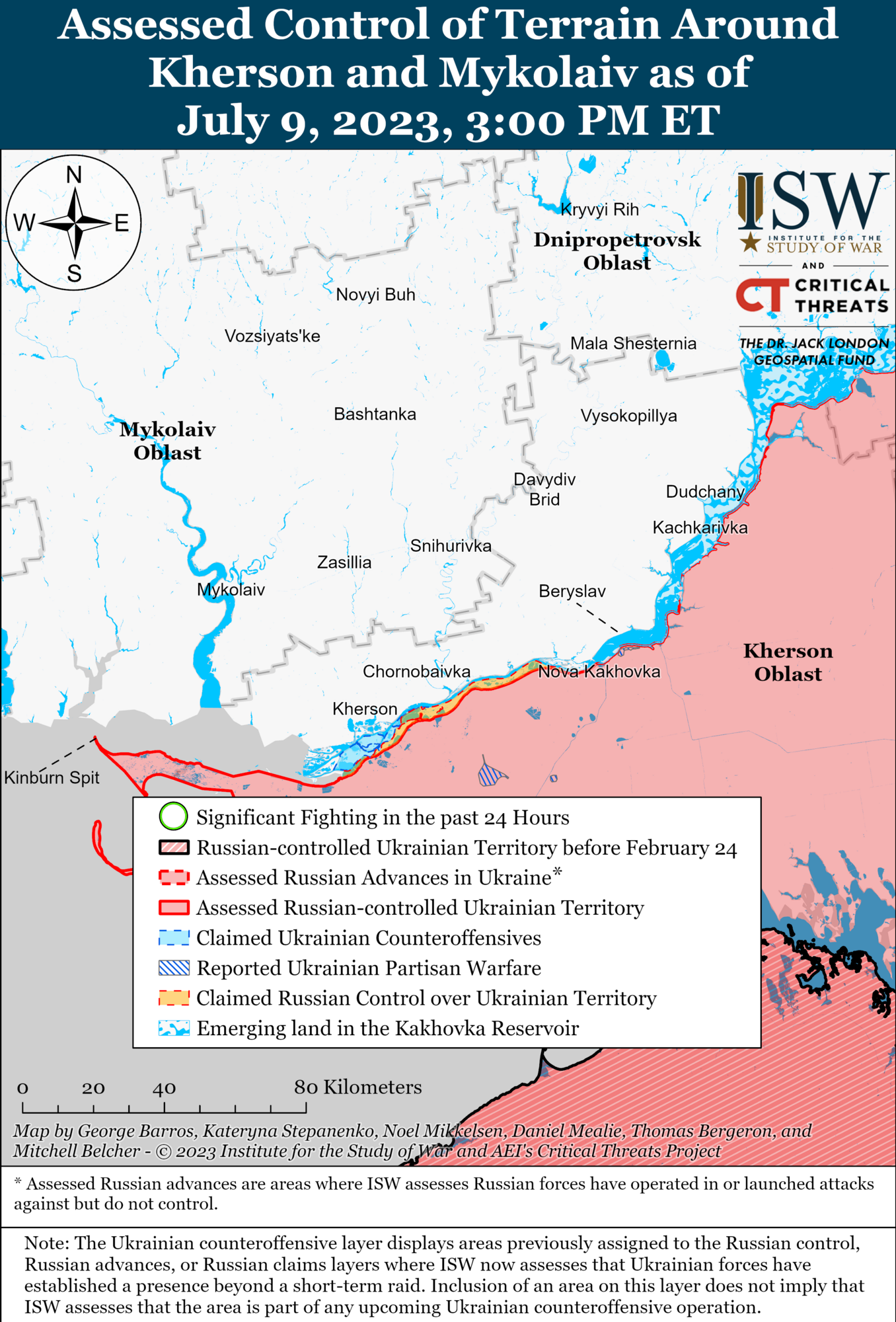 ВСУ ведут контрнаступательные операции на трех направлениях, войскам РФ не хватает оперативных резервов – ISW