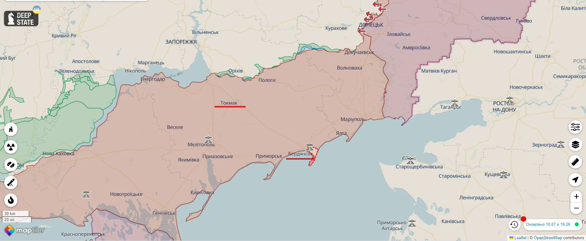 На оккупированном юге горячо: взрывы в Бердянске, Скадовске и Токмаке. Фото
