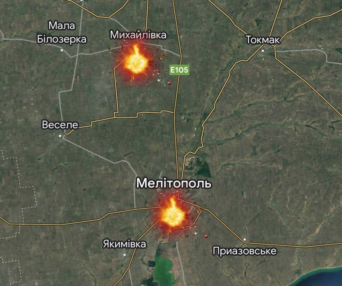 В окупованих Мелітополі і Михайлівці чули звуки вибухів: перші подробиці