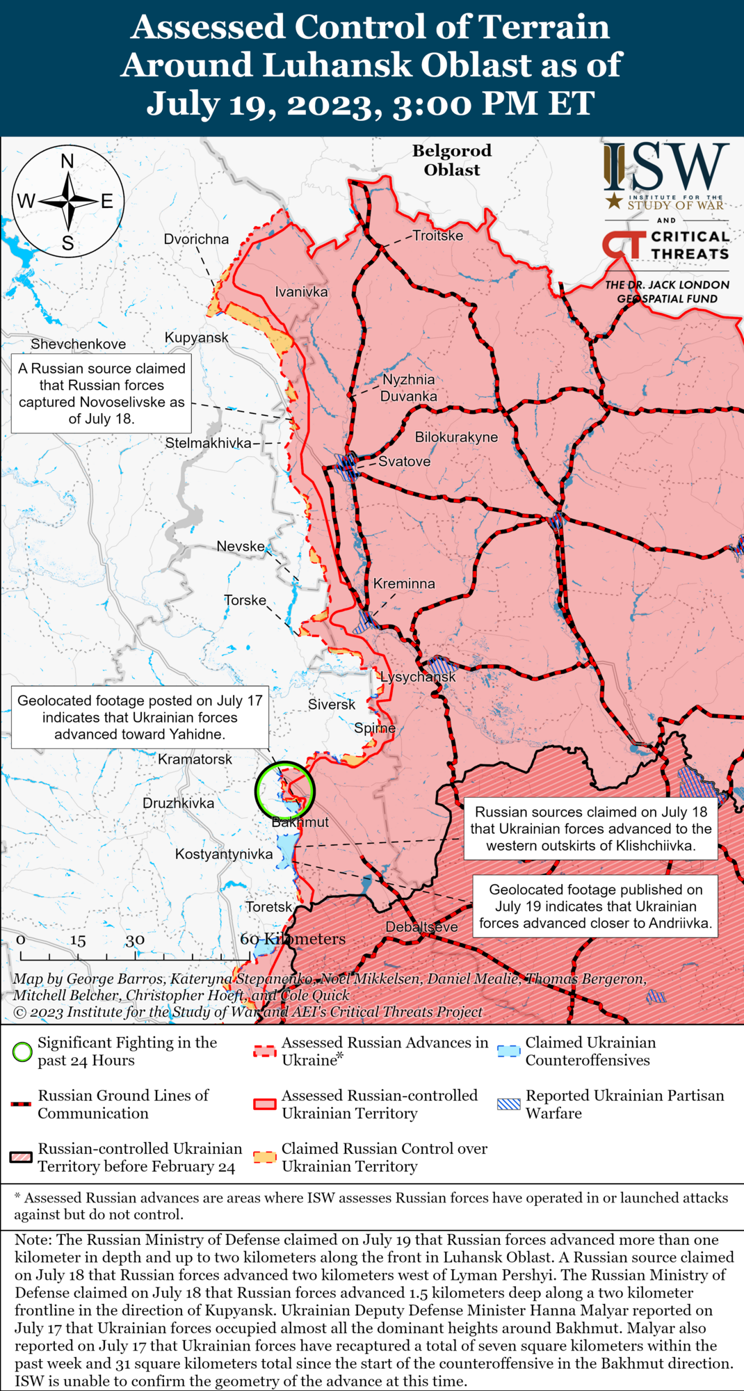 ВСУ добились новых успехов на трех участках фронта, войска РФ жалуются на нехватку ротаций и подкреплений – ISW