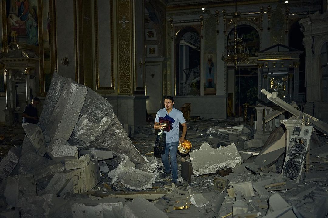 У ніч на неділю, 23 липня, РФ знищила собор в Одесі