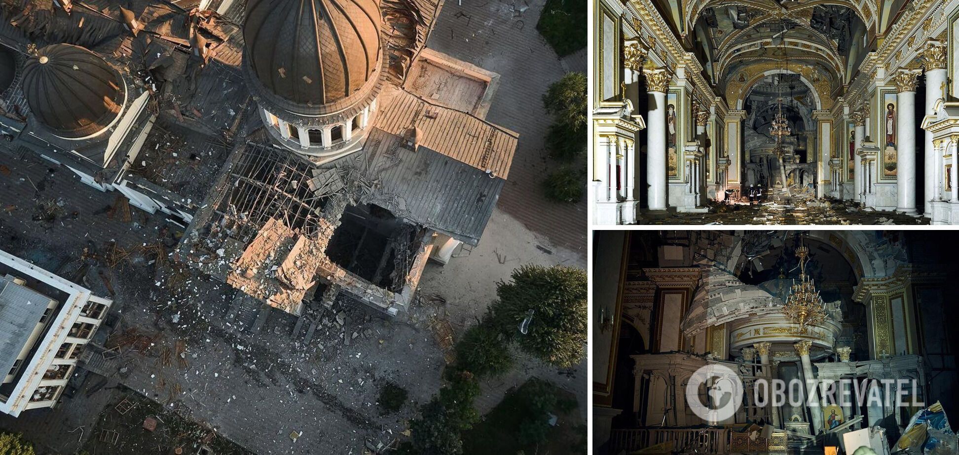 Появились новые фото и подробности ночной атаки РФ на Одессу: в городе есть разрушения, поврежден собор УПЦ МП