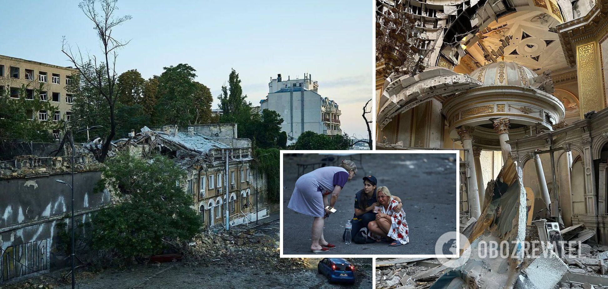Появились новые фото и подробности ночной атаки РФ на Одессу: в городе есть разрушения, поврежден собор УПЦ МП