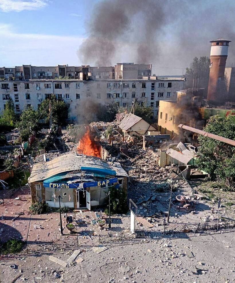 В окупованих Олешках знищили будинок гауляйтера Журавка 