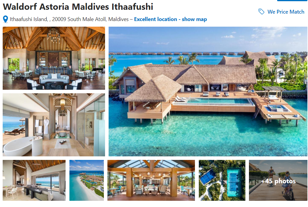 Готель Waldorf Astoria Maldives