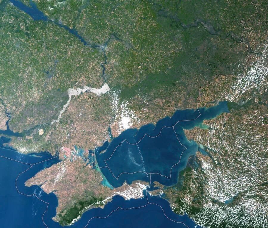 Лінію фронту в Україні чітко видно з космосу: заросла "зеленкою". Карта