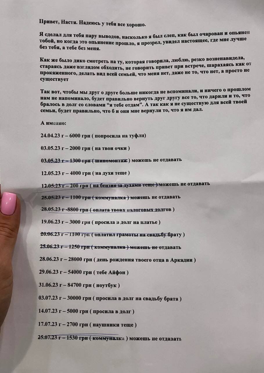 У мережі поширили історію про одесита, який вимагає в колишньої понад 200 тис. витрат на неї і сім’ю: чому це фейк