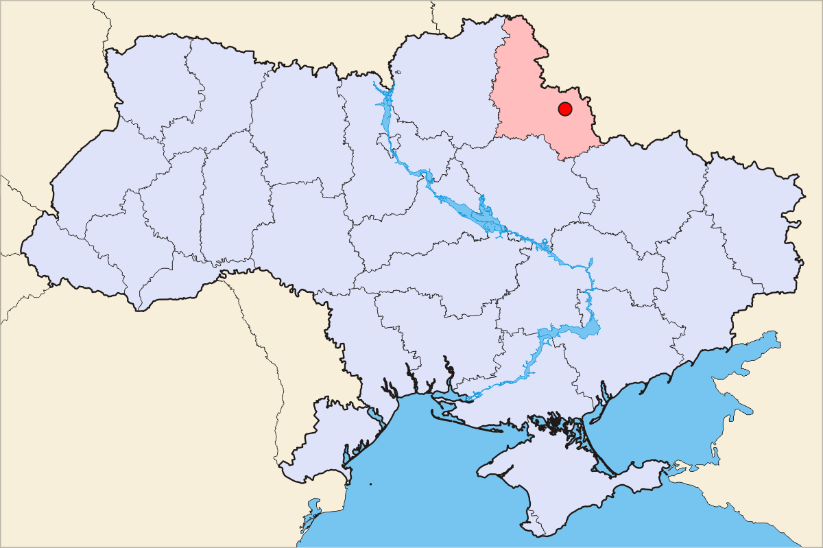Сумы на карте Украины