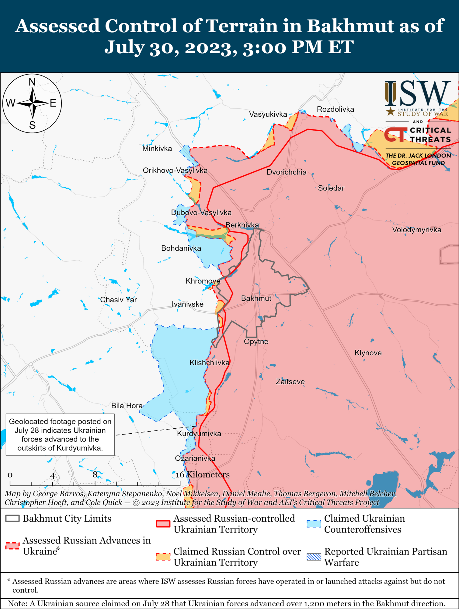 ЗСУ досягли успіхів на південному фланзі Бахмута і просуваються на Мелітопольському та Бердянському напрямках – ISW