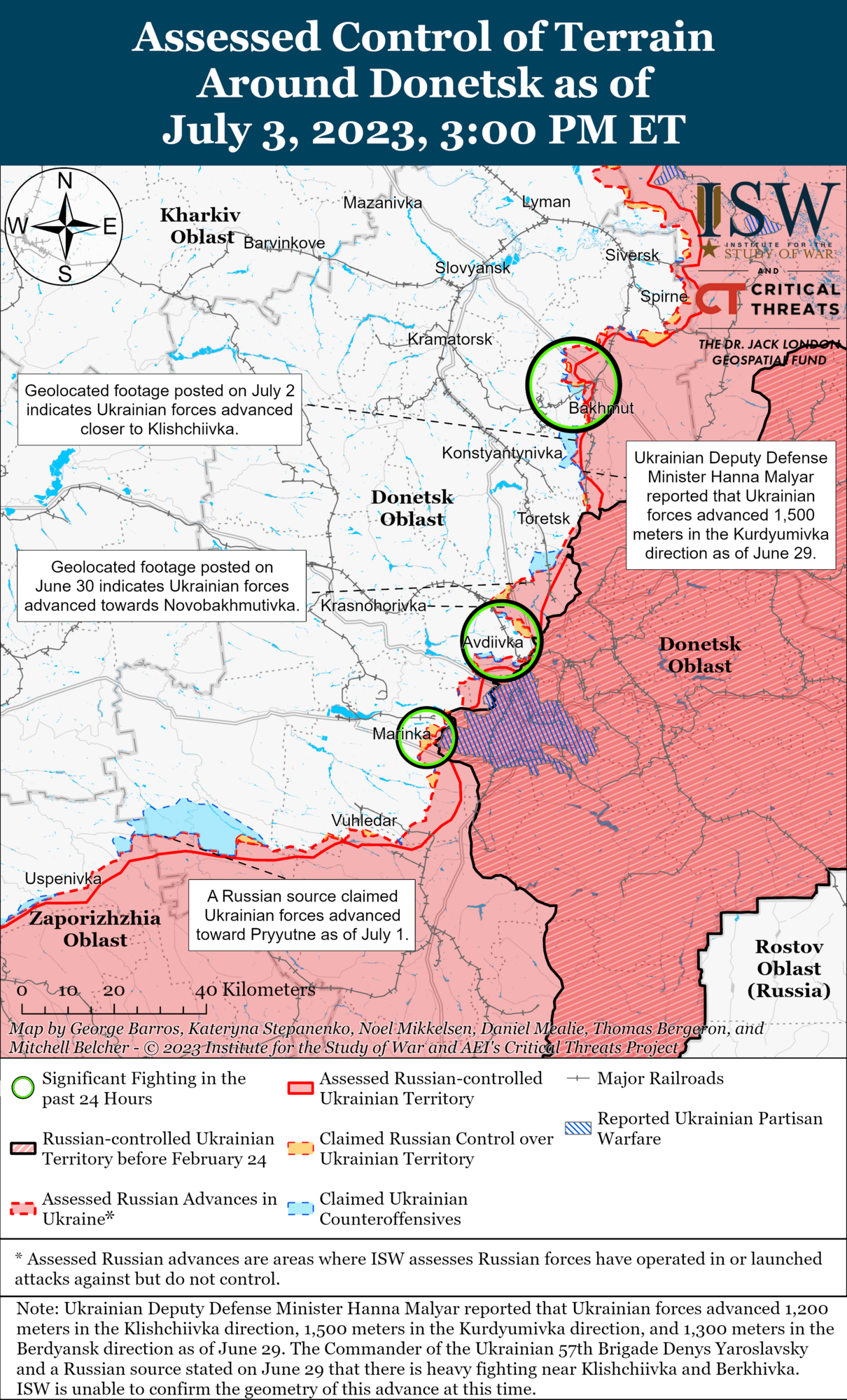 ЗСУ ведуть контрнаступальні операції на чотирьох ділянках фронту, z-блогери бояться, що українські війська форсують Дніпро – ISW