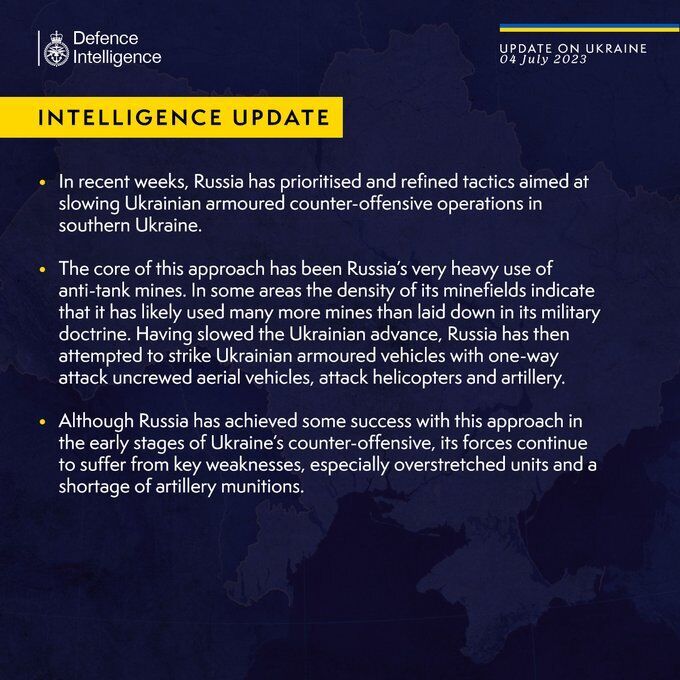 Россия пытается замедлить контрнаступательные операции ВСУ: разведка Британии раскрыла тактику оккупантов