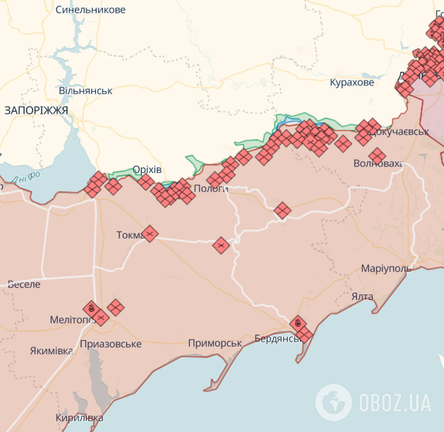 Лінія фронту на півдні України