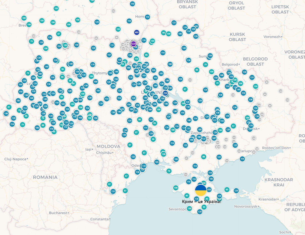 Карта радиации и роза ветров Украина - подрыв Запорожской АЭС - куда дуетветер - направление ветра онлайн - карта ЗАЭС