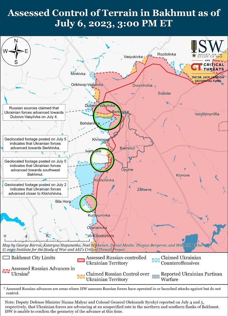 ЗСУ провели контрнаступальні операції на трьох ділянках фронту: в ISW розповіли, де йдуть головні бої. Карта