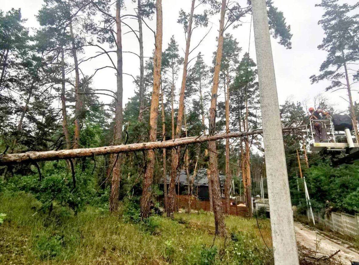 У ДТЕК розповіли про наслідки негоди, яка накрила Київщину 6 липня: без світла ще залишаються 43 тис. родин