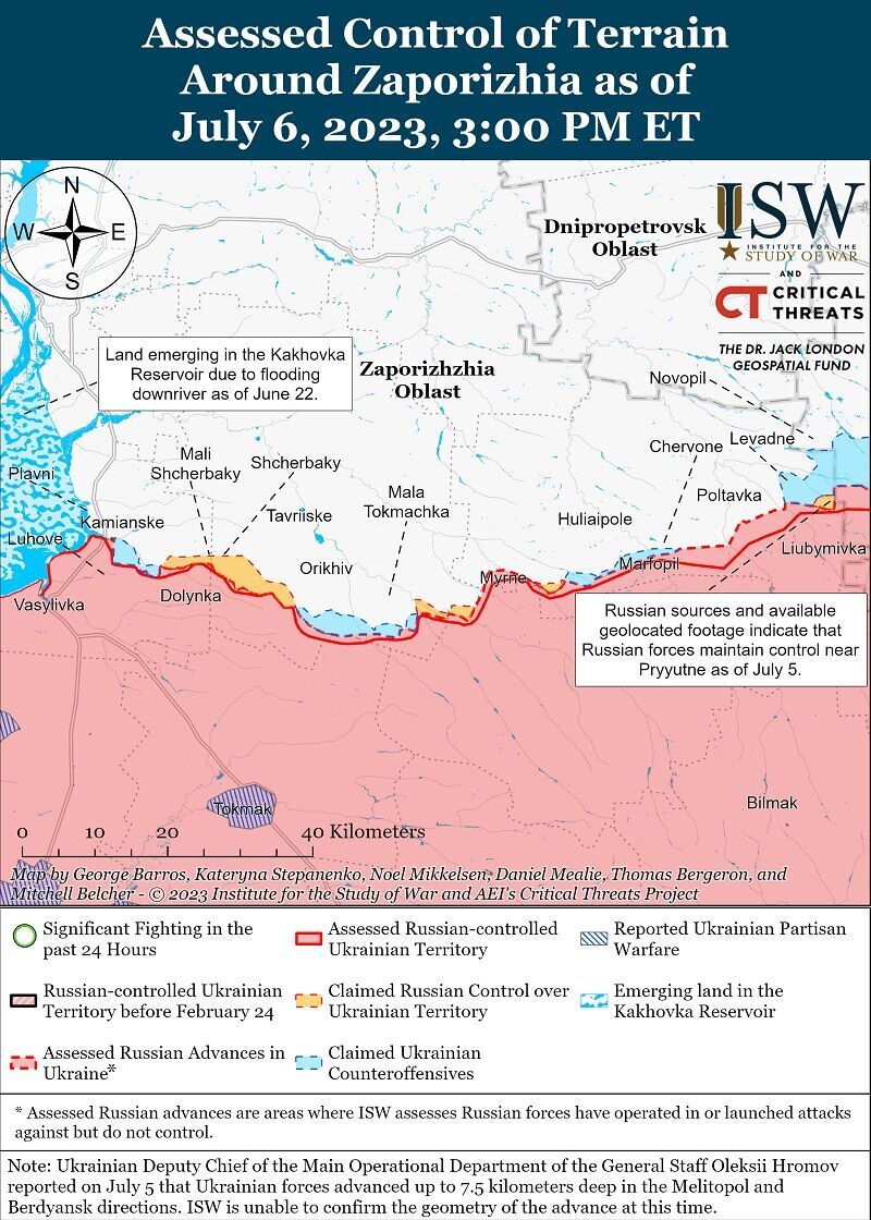 ЗСУ провели контрнаступальні операції на трьох ділянках фронту: в ISW розповіли, де йдуть головні бої. Карта