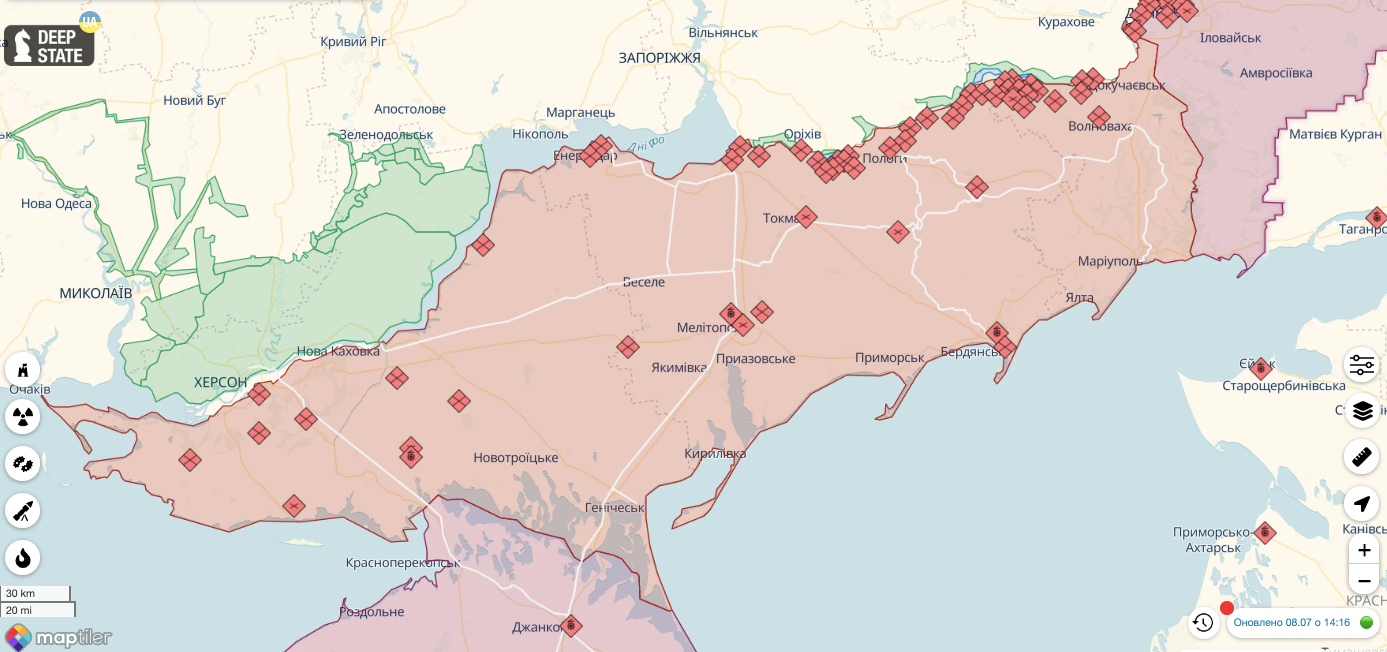 ЗСУ за тиждень звільнили 14 кв. км території: у Міноборони розповіли про успіхи. Карта