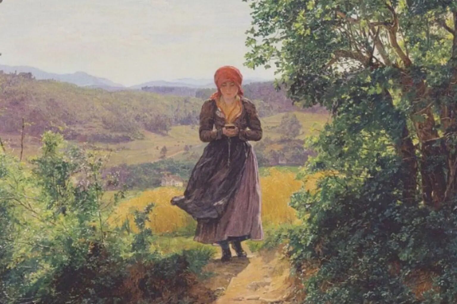 Девушка с iPhone на картине 1860 года удивила сеть, но все проще, чем путешествия во времени