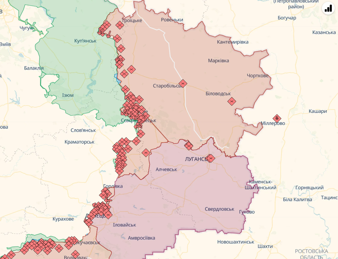 Ворог проривається на п’яти напрямках, спроби наступу РФ на Донбасі відбито – Генштаб