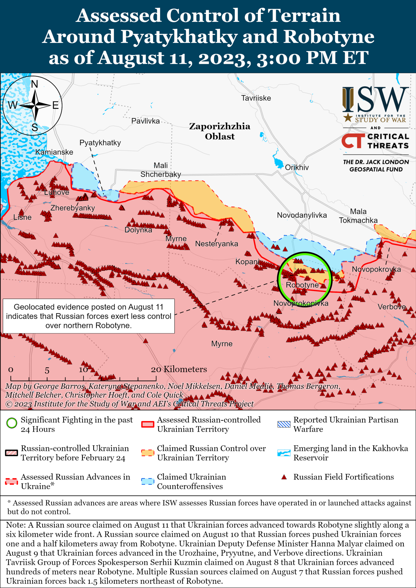 Український контрнаступ досягнув успіху на заході Запорізької області, окупанти вимушені передислокуватися – ISW