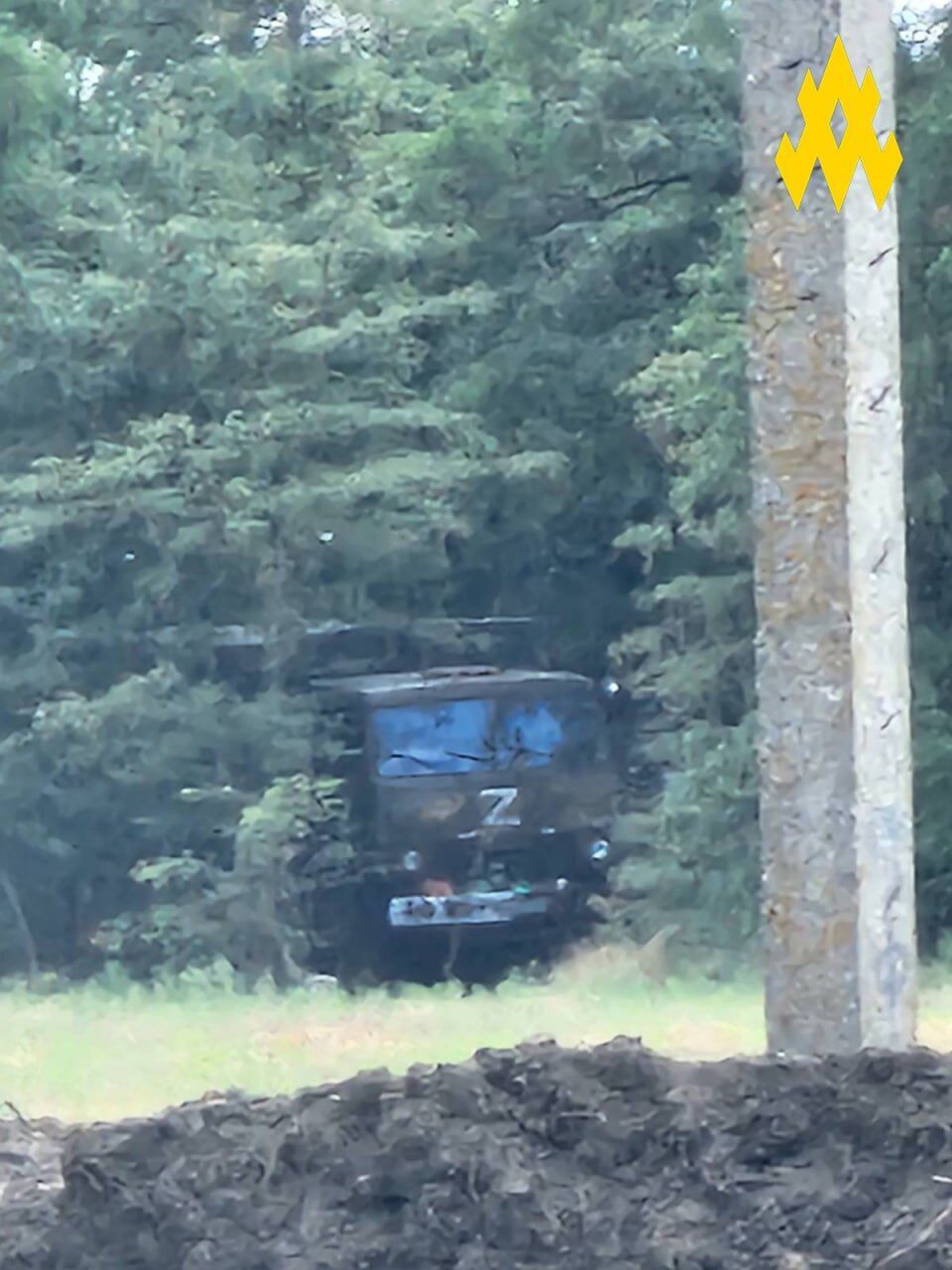 Оккупанты на Херсонщине прячут технику в лесопосадках, чтобы спастись от партизан. Фото