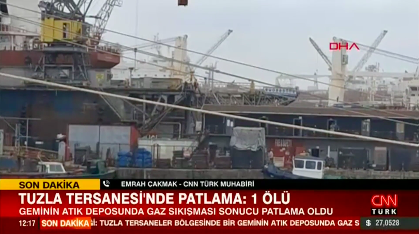 Вблизи Стамбула произошел взрыв на судостроительном заводе: есть раненый и погибший