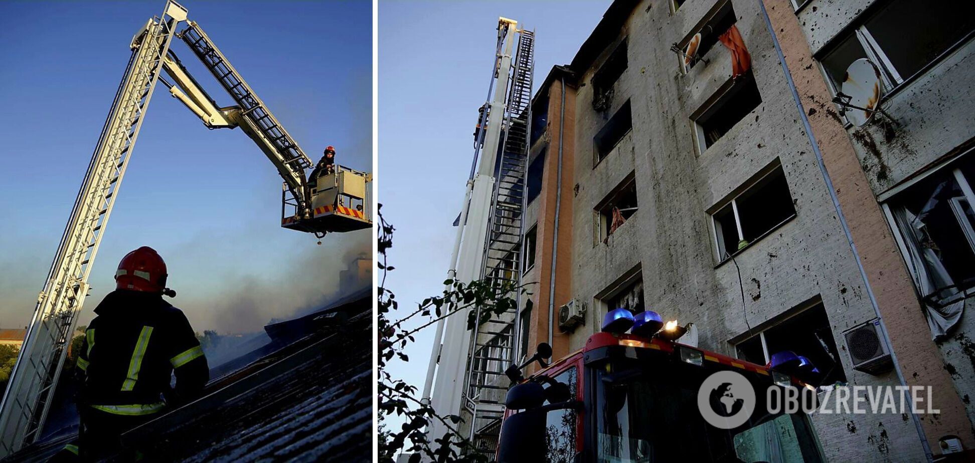 У Львові внаслідок ракетного удару РФ є руйнування: спалахнула пожежа в багатоповерхівці, зруйновано дитсадок. Фото і відео