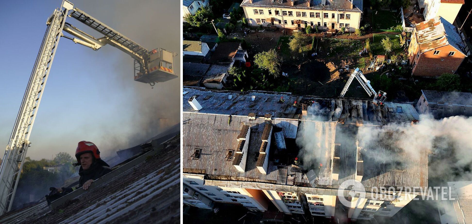 Во Львове в результате ракетного удара РФ есть разрушения: вспыхнул пожар в многоэтажке, разрушен детсад. Фото и видео