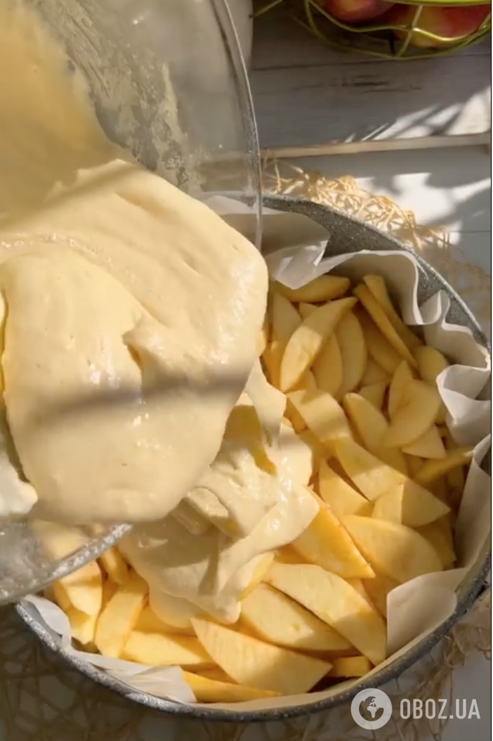 Приготовление шарлотки