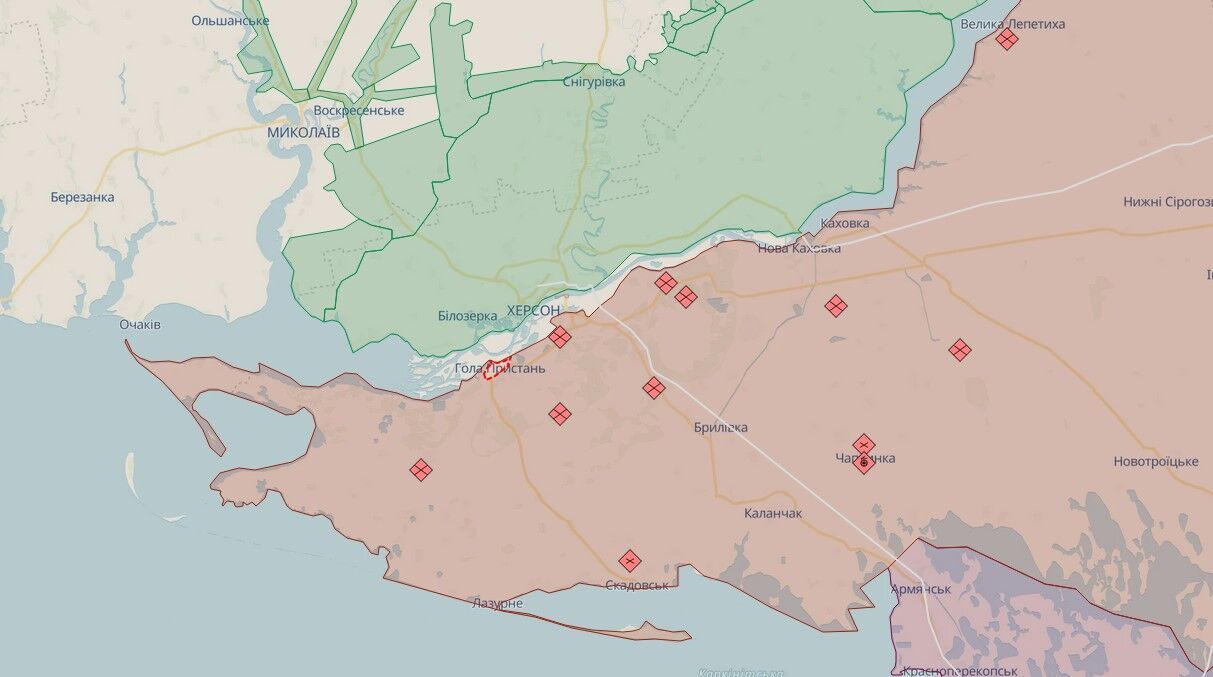 Окупанти заборонили переміщення цивільного населення в районі між Голою Пристанню та Кінбурнською косою – Генштаб